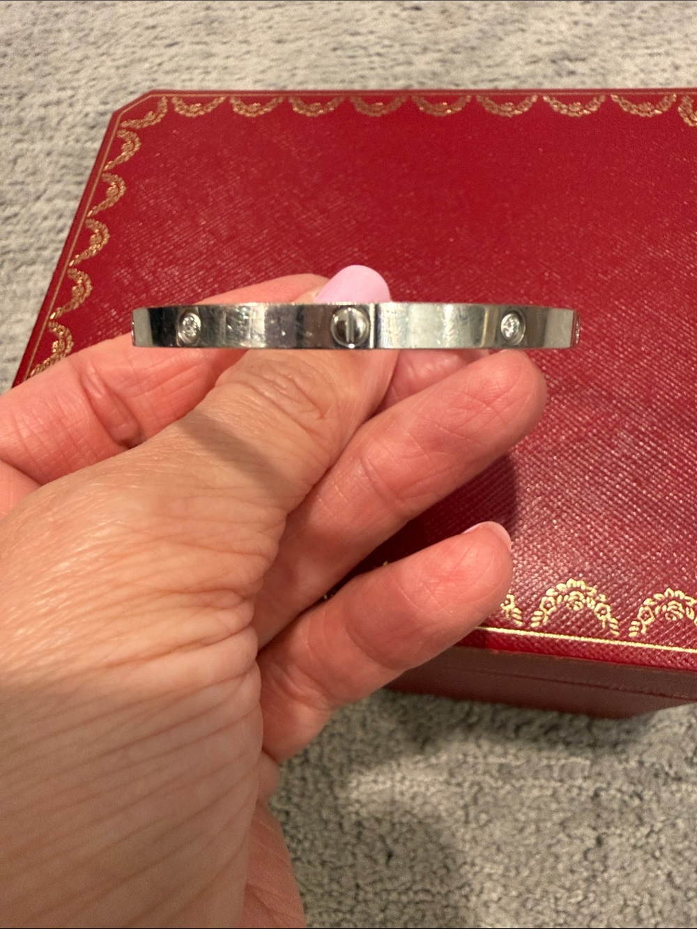 Cartier Love Bracelet Small White Gold 10 Diamond - Picture 5 of 11
